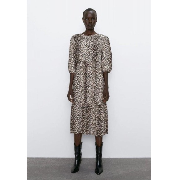 Zara leopard midi dress Clearance
